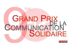 1ere Grand Prix de la Communication Solidaire campagne