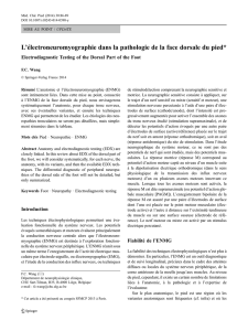L`électroneuromyographie dans la pathologie de la - ORBi