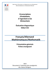 Français/Allemand Mathématiques/Mathematik