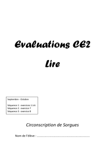 Evaluations CE2 Lire - Circonscription de Sorgues