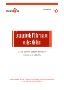 Economie de l`information et des médias