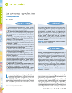 Les adénomes hypophysaires – Pituitary adenomas