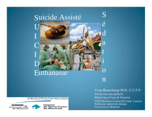 Suicide assisté, euthanasie, sédation