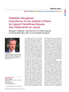 Diabètes iatrogènes : importance d`une analyse critique du rapport
