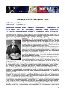 De Gaulle-Monnet ou le duel du siècle