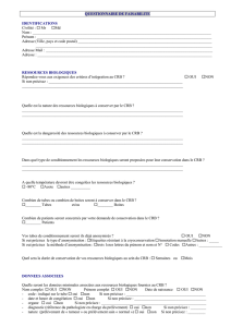 questionnaire de faisabilite - CHU de Saint