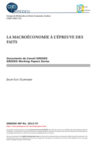 La macroéconomie à l`épreuve des faits - Gredeg