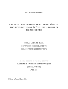conception d`un plot reconfigurable pour un réseau de distribution