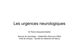 Les urgences neurologiquesBAILLOT 2012