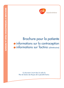 Brochure pour la patiente