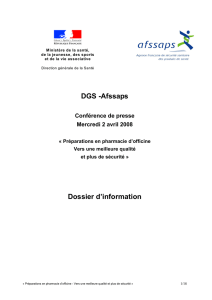 DGS - Ministère des Affaires sociales et de la Santé