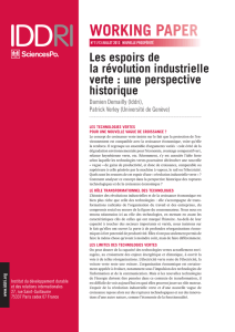 Les espoirs de la révolution industrielle verte : une
