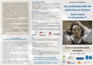 Les professionnels de santé face à l`erreur