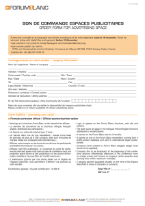 bon de commande espaces publicitaires