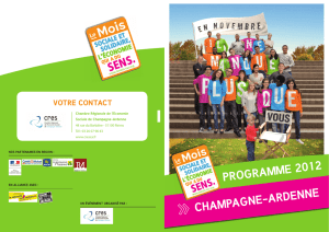 Programme du mois de l`économie sociale de champagne ardenne