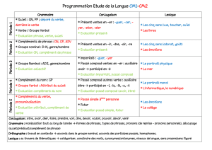 Programmation Etude de la Langue CM1-CM2