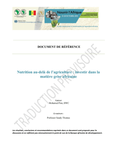 Nutrition au-delà de l`agriculture : investir dans la matière grise