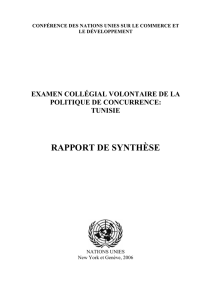 RAPPORT DE SYNTHÈSE