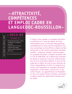 Attractivité, compétences et emploi cadre en Languedoc Roussillon