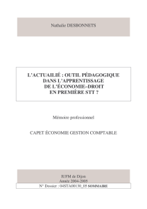 outil pédagogique dans l`apprentissage de l`économie–droit en
