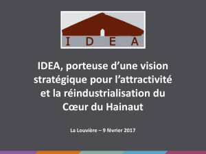 9 février 2017 - IDEA, porteuse d`une vision stratégique pour l