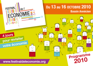 Programme - Festival de l`économie