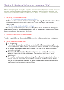 Chapitre 8 : Système d`information mercatique (SIM)
