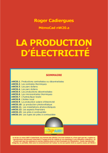 LA PRODUCTION D`ÉLECTRICITÉ