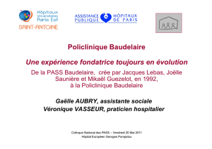 Policlinique Baudelaire Une expérience fondatrice