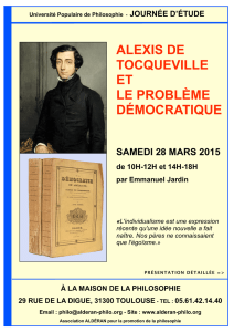 Journée d`étude - Tocqueville - Université Populaire de Philosophie