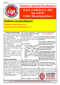 Numéro spécial Psychiatrie Les cahiers de la CGT