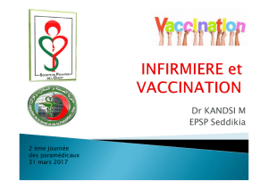 7 L`infirmière et la vaccination constats et recommandations