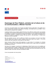 Hommage à Michel Tournier pdf - Ministère de la Culture et de la