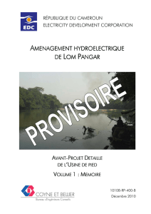amenagement hydroelec menagement hydroelectrique de lom pangar