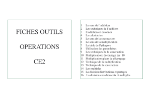 FICHES OUTILS OPERATIONS CE2