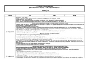 Progressions C3 Français