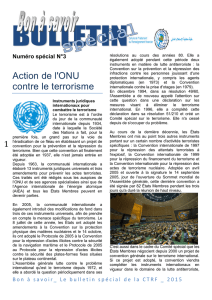 Action de l`ONU contre le terrorisme n de l`ONU re le terrorisme