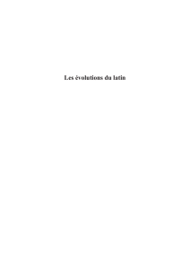 Les évolutions du latin