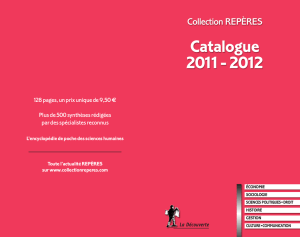 Catalogue 2011 - 2012 - Éditions La Découverte