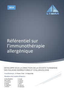 Référentiel sur l`immunothérapie allergénique