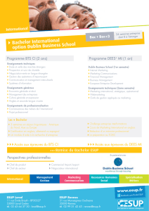 Bachelor International option Dublin Business School