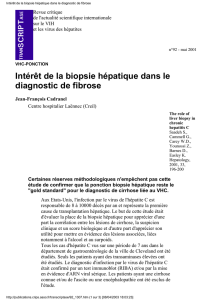 Intérêt de la biopsie hépatique dans le diagnostic de fibrose