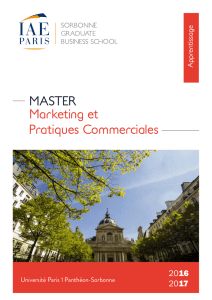 MASTER Marketing et Pratiques Commerciales