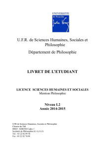 Livret L2 Philosophie 2014/2015