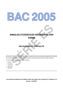 Annales baccalauréat es session 2005