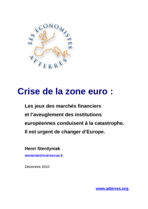 Crise de la zone euro - Les &Eacute;conomistes Atterr&eacute;s