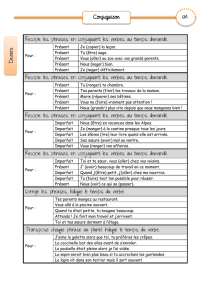 Devoirs conjugaison CM