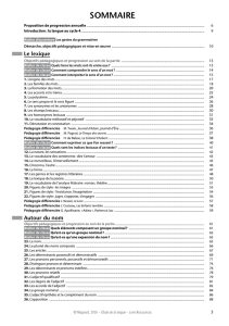 sommaire - Étude de la langue Cycle 4