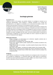Sociologie générale - Sciences Po Saint-Germain-en-Laye