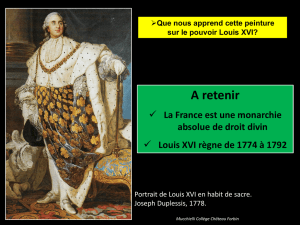 Louis XVI règne de 1774 à 1792